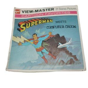 Vintage SUPERMAN Meets Computer Crook Viewmaster Complete all discs + booklets